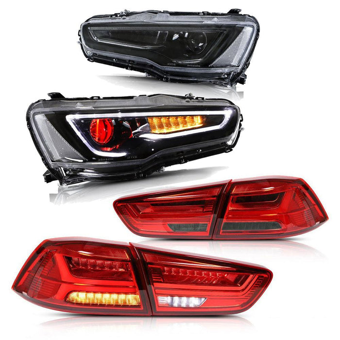 VLAND Demon Eye Headlights and Taillights For Mitsubishi Lancer EVO X 2008-2018 - VLAND VIP