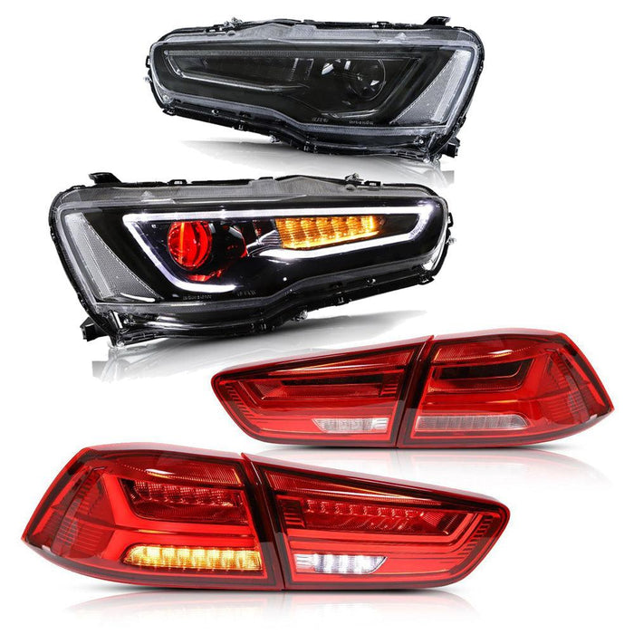 VLAND Demon Eye Headlights and Taillights For Mitsubishi Lancer EVO X 2008-2018 - VLAND VIP