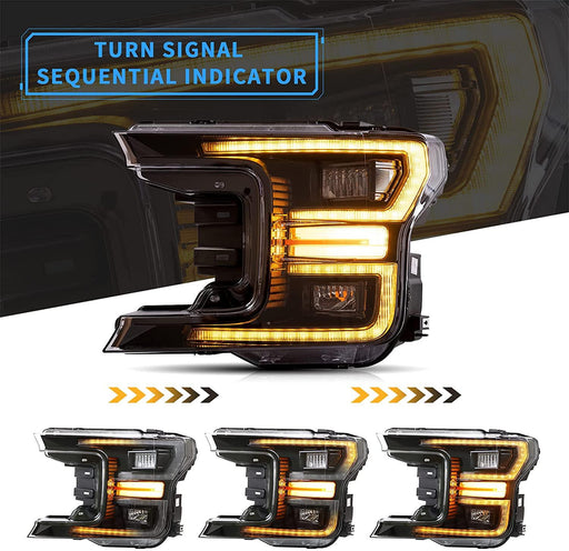 VLAND Full LED Headlights For Ford F-150 2018-2020 With Start up Animation - VLAND VIP