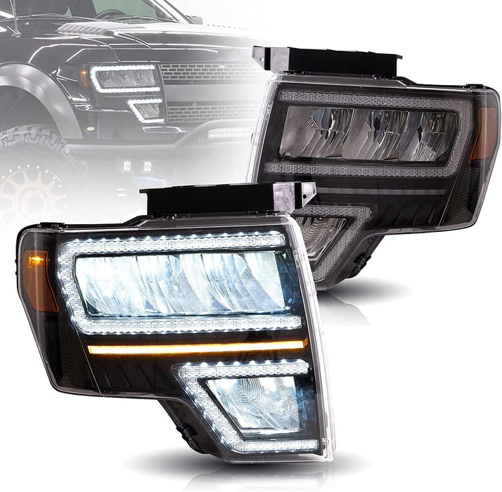 VLAND Full LED Projector Headlights For Ford F150 Pickup 2009-2014 With DRL - VLAND VIP