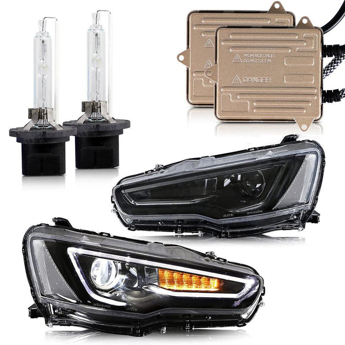 VLAND Headlights and D2H Bulbs For Mitsubishi Lancer EVO X 2008-2018 - VLAND VIP