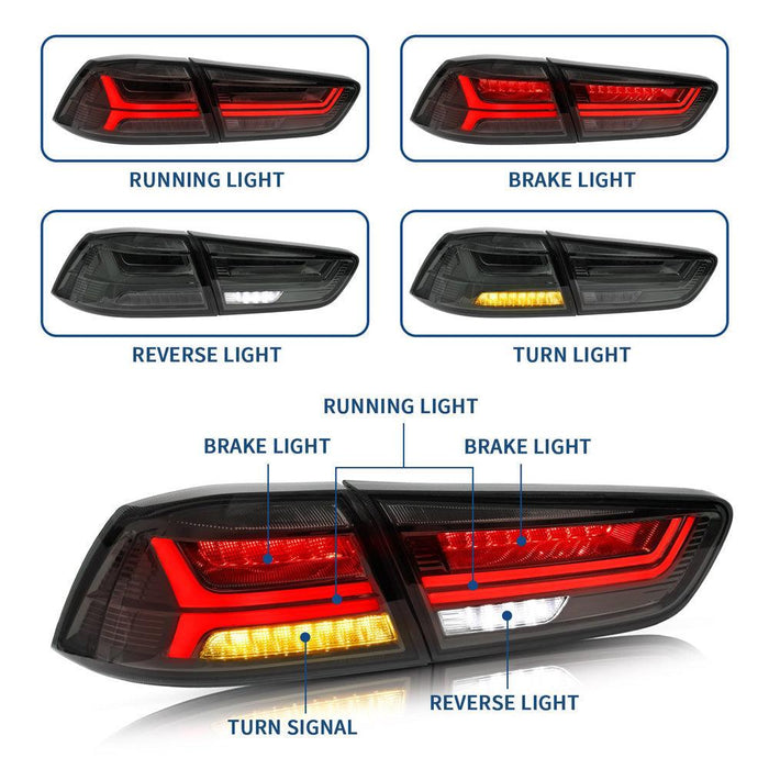 VLAND Headlights and Taillights For Mitsubishi Lancer EVO X 2008-2018 - VLAND VIP