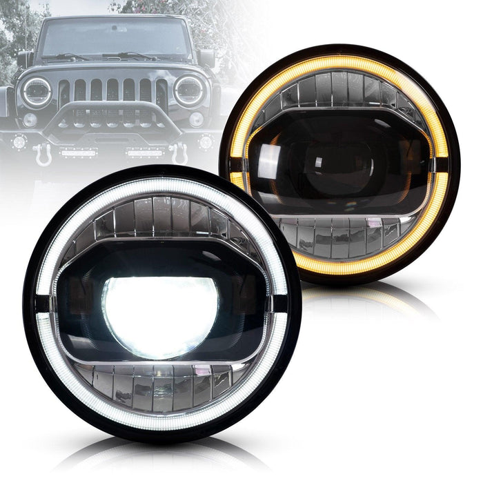 VLAND Headlights For Jeep Wrangler 2007-2017.