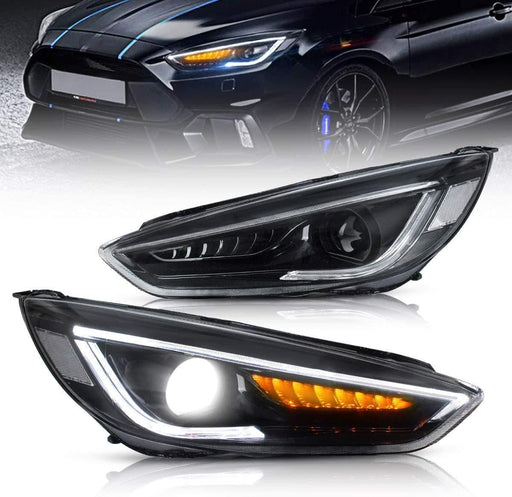 VLAND LED Demon Eye Headlights For Ford Focus 2015-2017 With Sequential Indicators Turn Signals - VLAND VIP