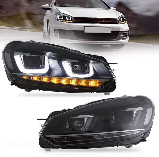 VLAND LED Headlights For Volkswagen(VW) Golf 6 Mk6 2008-2014 With Sequential - VLAND VIP