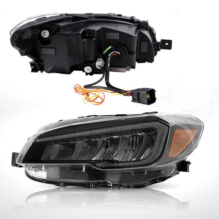VLAND LED Reflection Bowl Headlights For Subaru WRX 2015-2021.