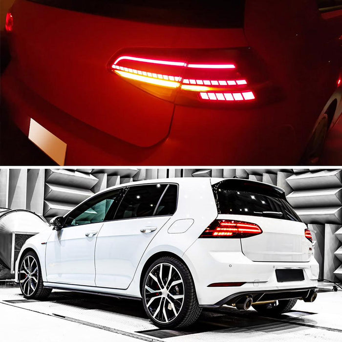 VLAND LED Tail lights Fit For Volkswagen Golf 7 MK7 MK7.5 2013-2020 (NOT Suitable for factory halogen taillights version) - VLAND VIP