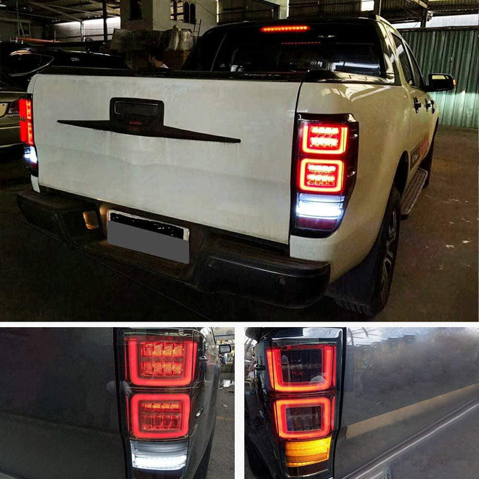VLAND LED Tail Lights For Ford Ranger T6 T7 T8 2012-2021 With Sequential Indicators Turn Signals (Not Fit For US Models) - VLAND VIP