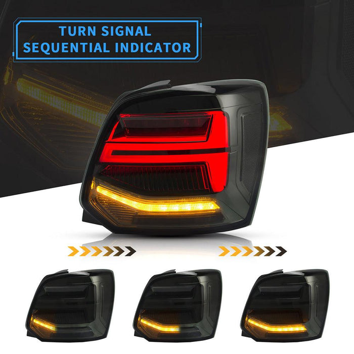 VLAND LED Tail lights For Volkswagen (VW) Polo MK5 2009-2017 Turn Signal with Sequential indicators - VLAND VIP