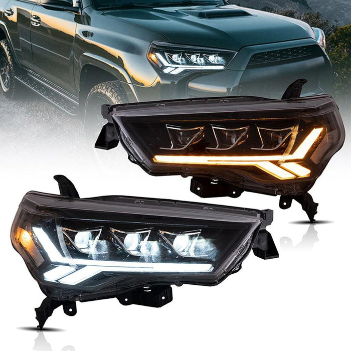 VLAND Reflector Headlights For Toyota 4Runner 2014-2021.
