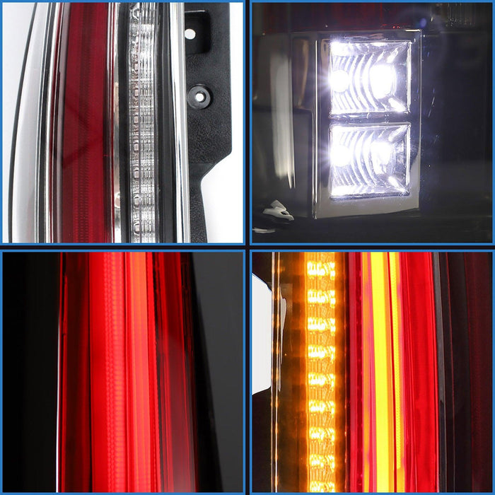 VLAND Tail Lights For GMC Yukon/Suburban 3rd Gen SUV/Tahoe 2007-2014 [For 5 PINS Plug] - VLAND VIP