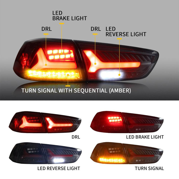 VLAND Tail Lights For Mitsubishi Lancer/EVO X 2007-2018 - VLAND VIP